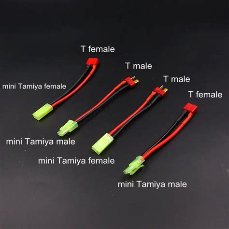 Deans T Connector T Plug Male To Mini Tamiya Female Adapter Converter