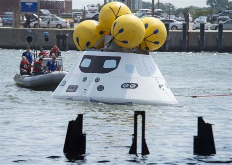 Navy Transport Dock Ship Tests Spacecraft Recovery