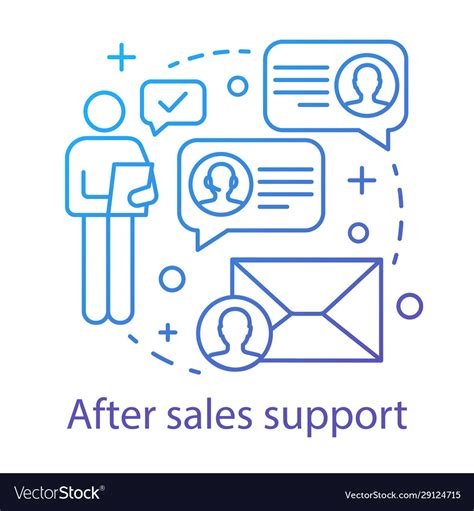 After Sales Support Concept Icon Royalty Free Vector Image