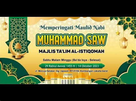 LIVE STREAMING MEMPERINGATI MAULID NABI MUHAMMAD SAW MAJLIS TA LIM