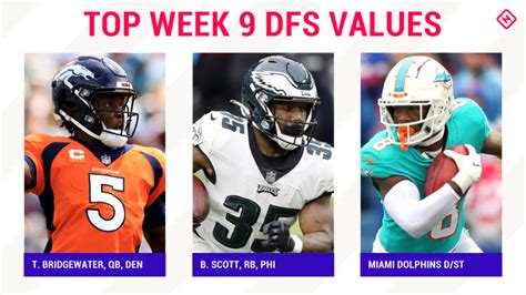 Nfl Dfs Picks Week 9 Best Sleepers Value Players For Draftkings