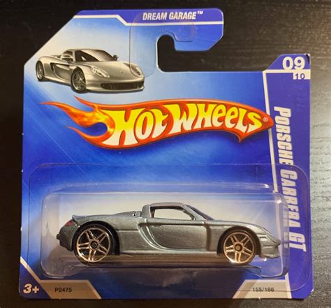 Hot Wheels Porsche Carrera Gt Silver With Red Interior Short Card Hard To Find Collector