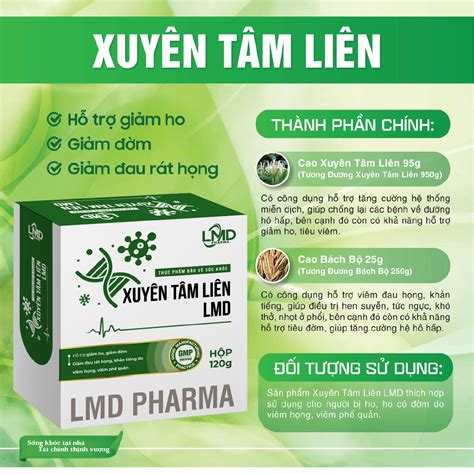 Hỗ trợ điều trị ho Xuyên Tâm Liên LMD - Công ty cổ phần tập đoàn LMD Group