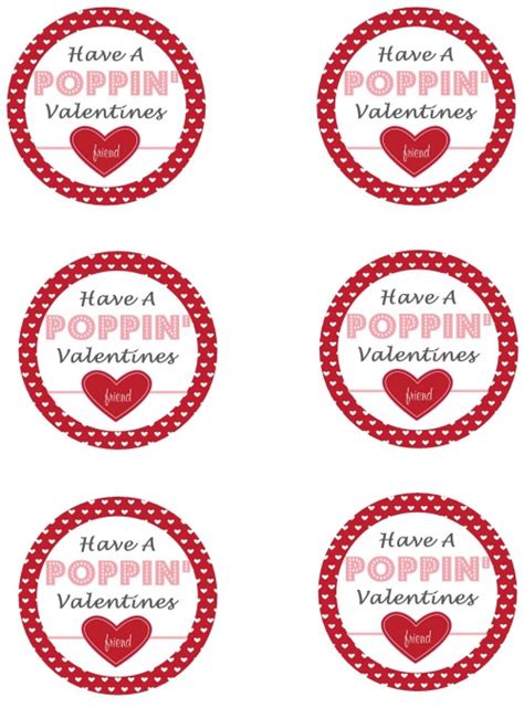 Poppin Valentine Printable