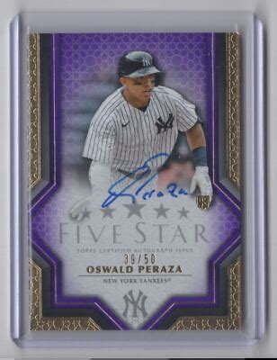 Topps Five Star Purple Oswald Peraza Rc Auto New York