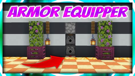 How To Make Armor Equipper In Minecraft Youtube