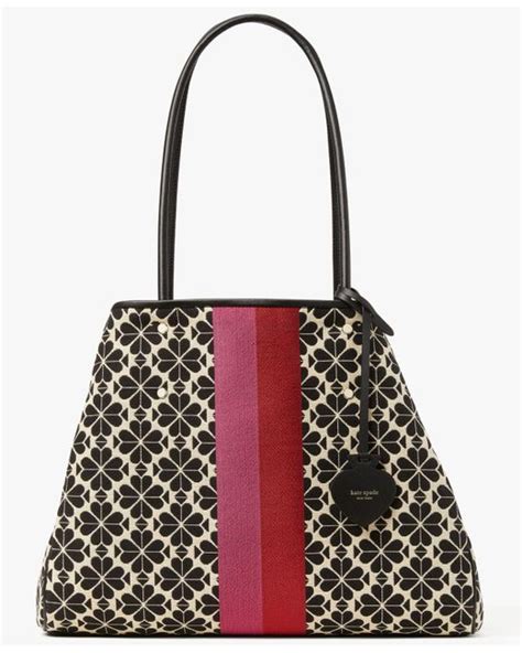 Kate Spade Leather Spade Flower Jacquard Everything Large Tote Lyst