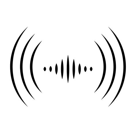 Art sound radio wave icon vector wifi sound signal connection for ...