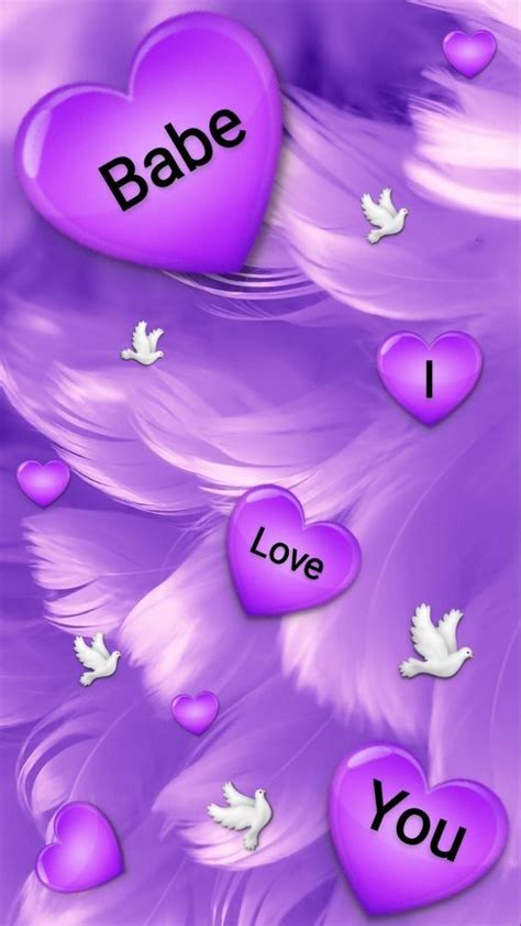 Babe I Love You Purple Hearts