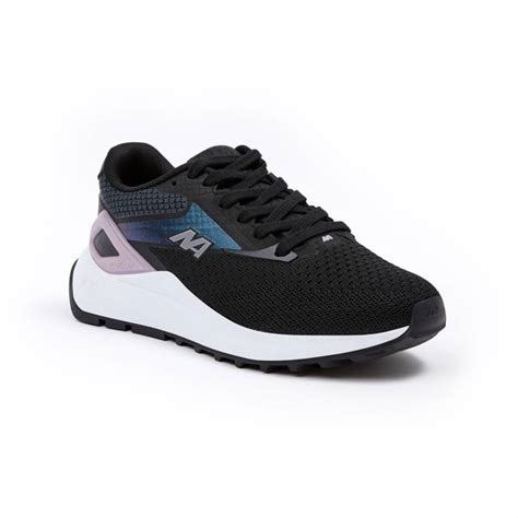 Zapatillas New Athletic Lifestyle Flats City58 Negro Con Rosado Para