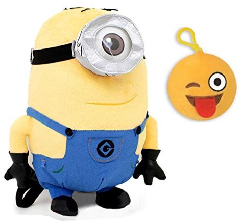 Despicable Me Minion Plush Backpack And Emoji Backpack Clip Multi Pack