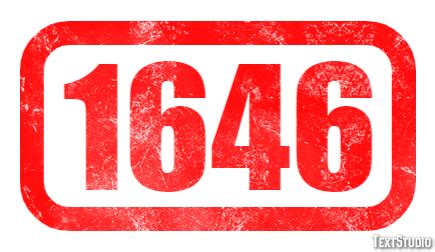 1646 Text Effect and Logo Design Number
