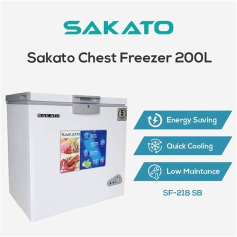 SAKATO CHEST FREEZER 200L SF218SB QUICK COOLING Shopee Malaysia