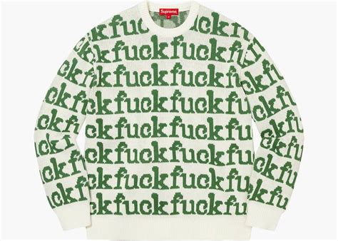 Supreme Fuck Sweater SS22 White Hype Clothinga