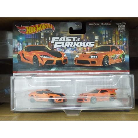 Hot Wheels Premium Twin Pack Fast And Furious Toyota Supra Shopee Malaysia