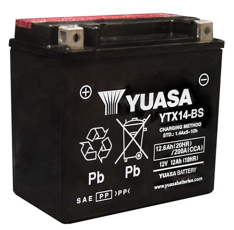 Yuasa Battery Ytx Bs Maintenance Free Plug Play V For Honda