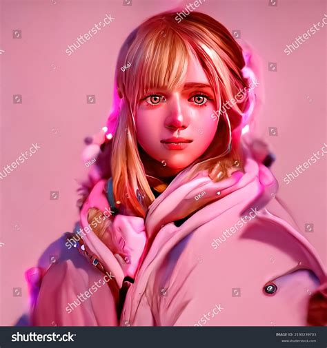 Portrait Cute Blonde Girl Winter Clothing Stock Illustration 2190239703 Shutterstock
