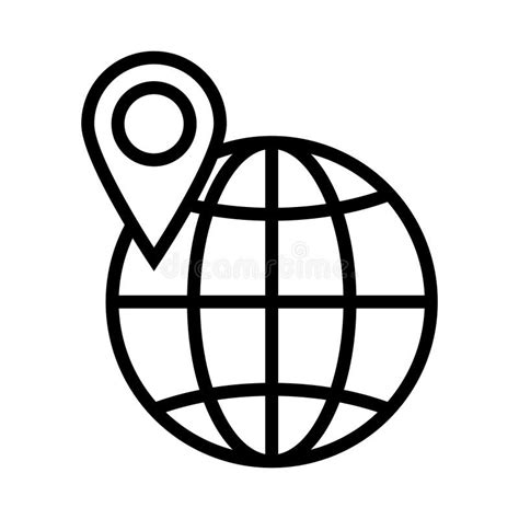 international sign outline  linear icon stock vector illustration