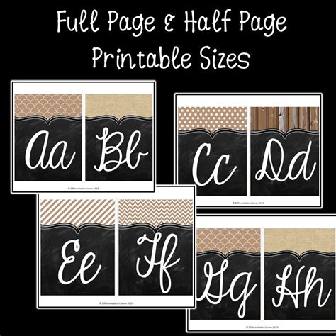 Cursive Alphabet Posters For The Classroom Farmhouse Neutral Classroom