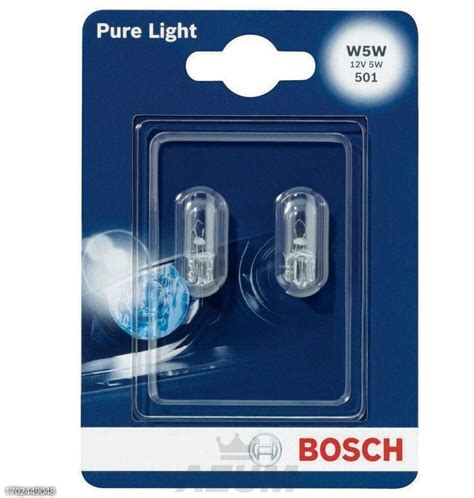 Bosch Лампа накаливания Pure Light W5W 12V 5W 1987301026 купить от AZUM ...