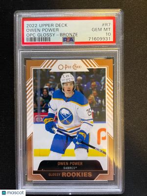 Owen Power 2022 Upper Deck O Pee Chee Glossy Rookies R 7 Bronze PSA 10