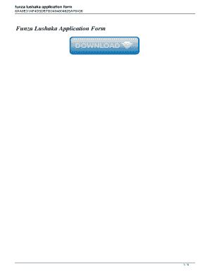 Fillable Online Funza Lushaka Application Form. Funza Lushaka