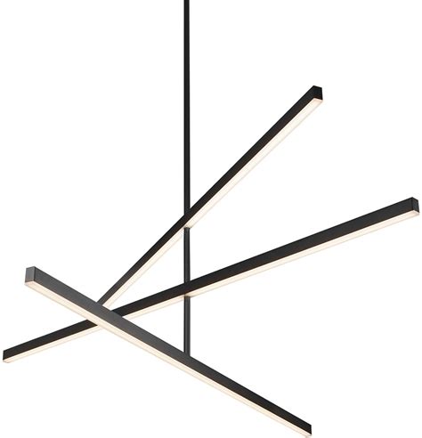 Kuzco CH10356 BK Vega Contemporary Black LED 56 Chandelier Light KUZ