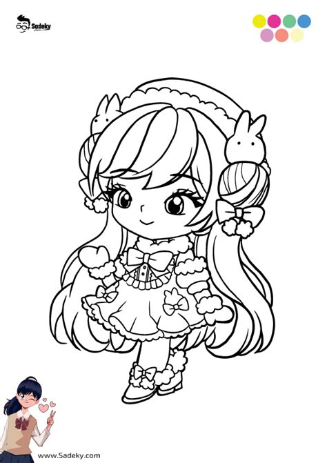 Free Printable Anime Cute Coloring Pages Fun Kawaii Sadeky