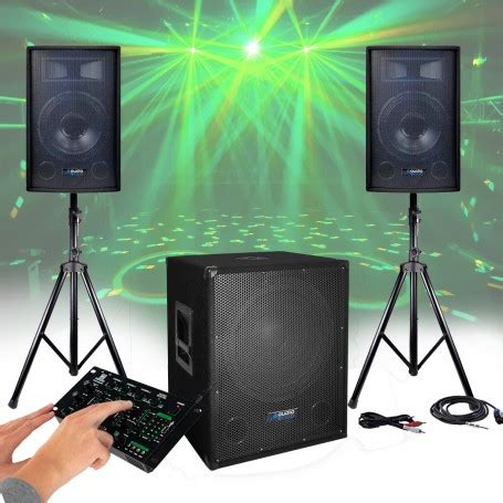 Pack Sono Dj Club W Enceintes Caisson Sub Cm Pieds