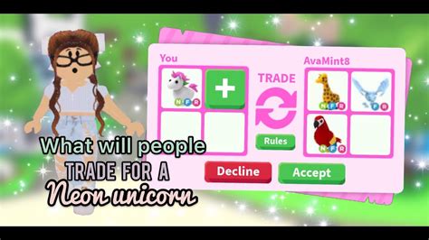 What Will People Trade For A Neon Fly Ride Unicorn Roblox Adopt Me