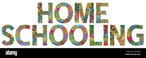 Words Home Schooling Stock Vector Images Alamy