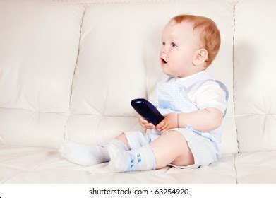 Стоковая фотография 504803404 Cute Naked Baby Boy Diapers Sitting Shutterstock