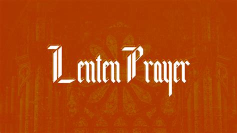 Lenten Prayer On Behance