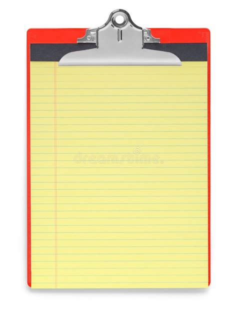 Clipboard Red Yellow Line Paper Stock Photos Free Royalty Free