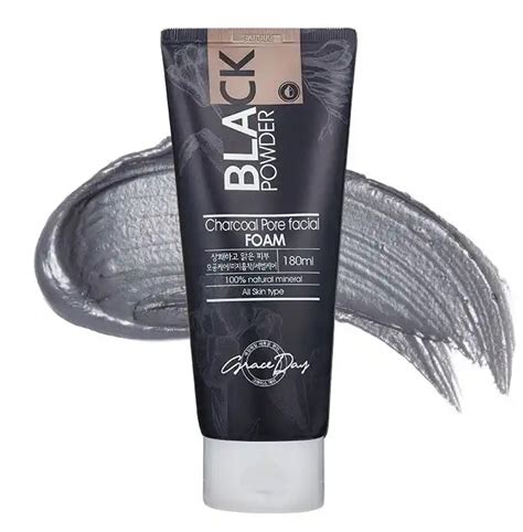 Пенка для умывания Grace day Black Powder Charcoal Pore Facial Foam ...