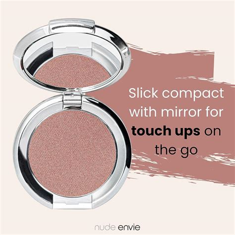 Nude Envie Warm Pink Powder Blush Vegan Cruelty Free Blush With Warm Shimmer For Face