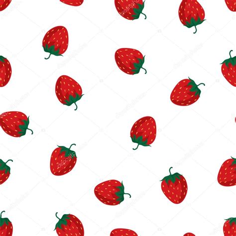 Strawberries Seamless Pattern Stock Vector By Irska No