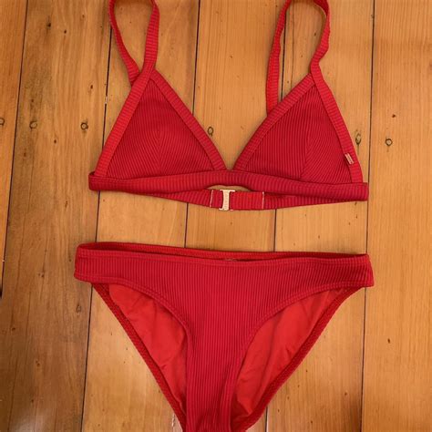 Seafolly Red Bikini Set Worn Once Size A B Depop