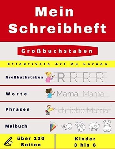 Mein Schreibheft Gro Buchstaben Aktivit Tsbuch F R Kinder Ab Jahren