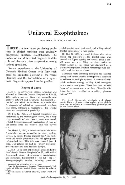 exophthalmos unilateral disorders  conditions   eye