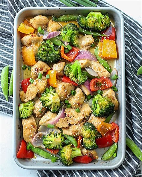 Sheet Pan Sesame Chicken And Veggies Artofit