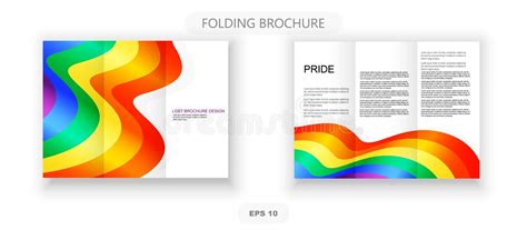 Tri Fold Lgbt Brochure Trifold Brochure With Multicolored Waves