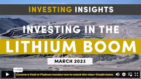 Video Investing In The Lithium Boom