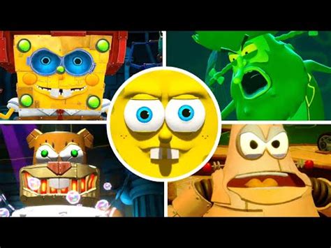 SpongeBob Battle For Bikini Bottom Rehydrated All Bosses No Damage PS4 YouTube