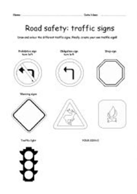 Printable Traffic Signs Worksheets