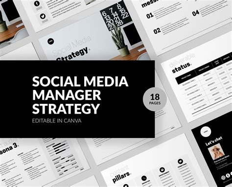 Black social media manager strategy template client strategy for social