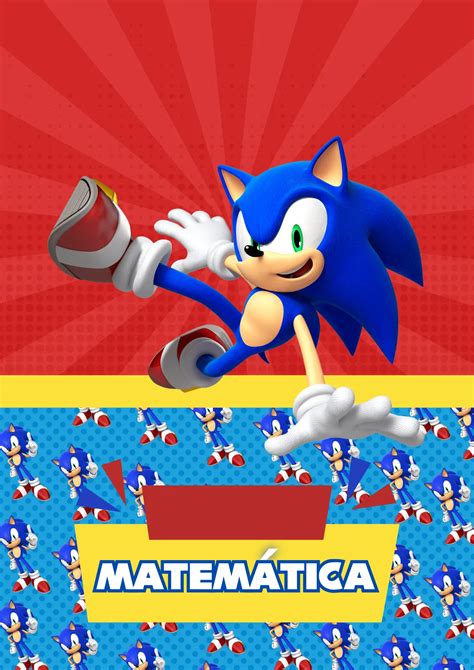 Capa De Caderno Sonic Para Imprimir