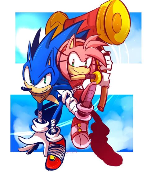 Sonic boom : Sonic and Amy by Zubwayori on DeviantArt | Sonic and amy ...