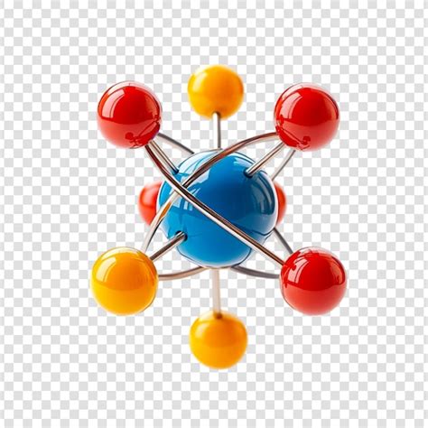 Free PSD | Colorful Molecular Model Science Atoms Education