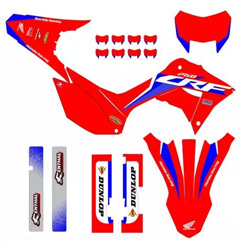 Kit Gráfico Motocross Plotagem Crf 250f 230f Resinado 0 70mm